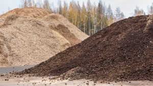 Biomass peat and woodchips.